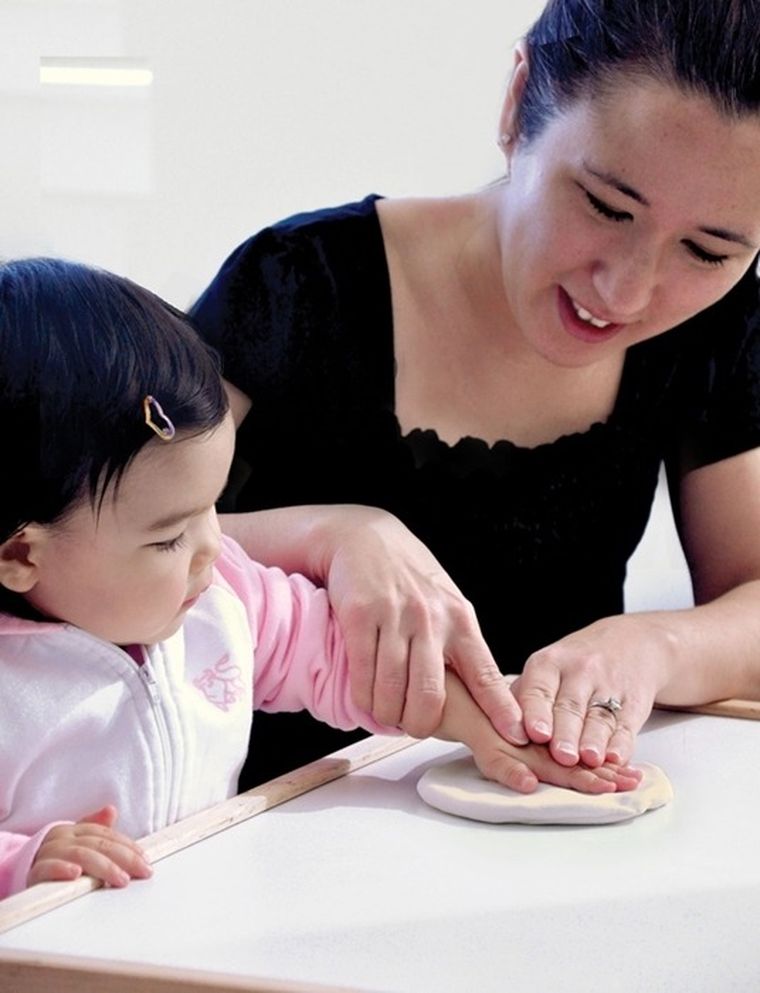 Pearhead, odcisk rączki, zawieszka, biała