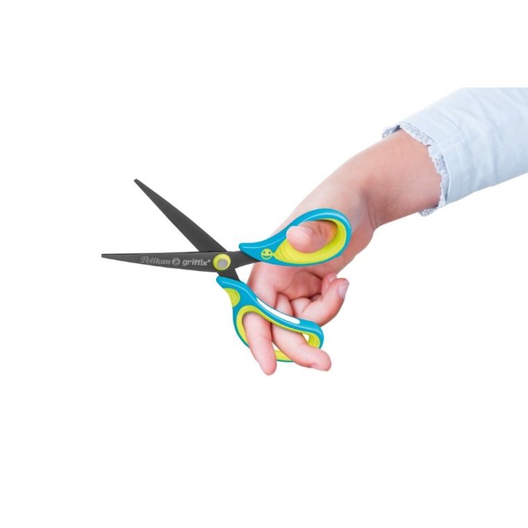 Pelikan, Griffix, nożyczki ergonomiczne szpiczaste, neon blue