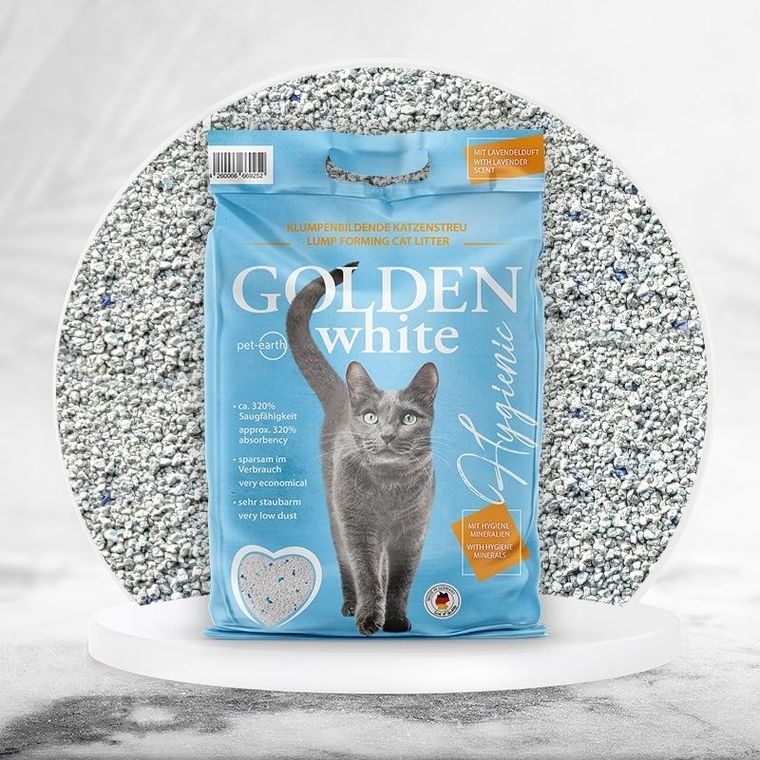 Pet Earth, Golden Grey White, żwirek bentonitowy, lawenda, 7 kg