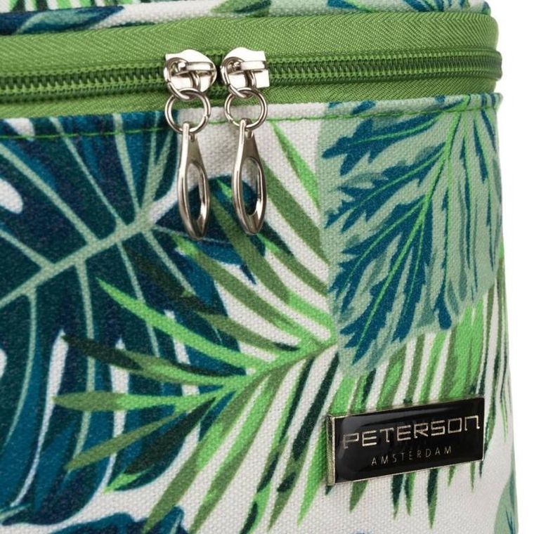 Peterson, kosmetyczka kuferek, liście monstery