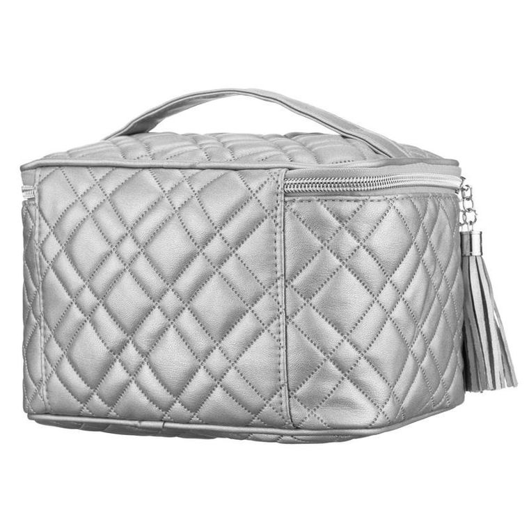 Peterson, kosmetyczka kuferek, srebrna