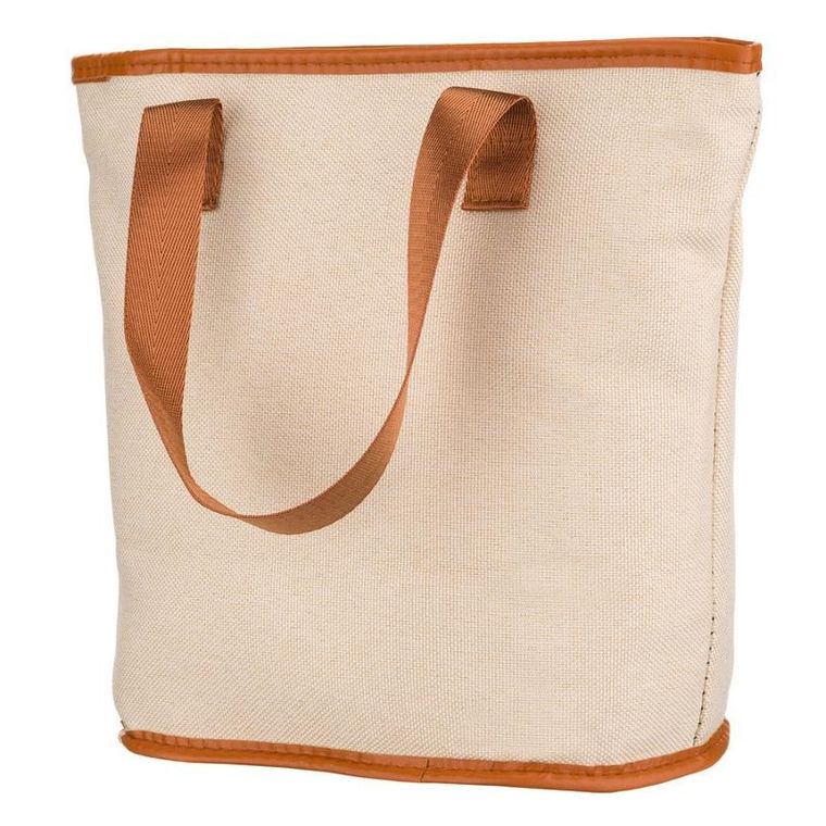 Peterson, kosmetyczka torba, tkanina syntetyczna, beżowo-brązowa