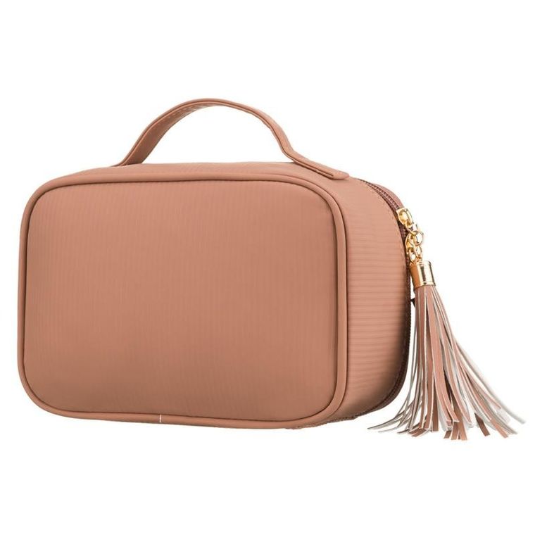 Peterson, kosmetyczka z uchwytem, tkanina syntetyczna, beżowa