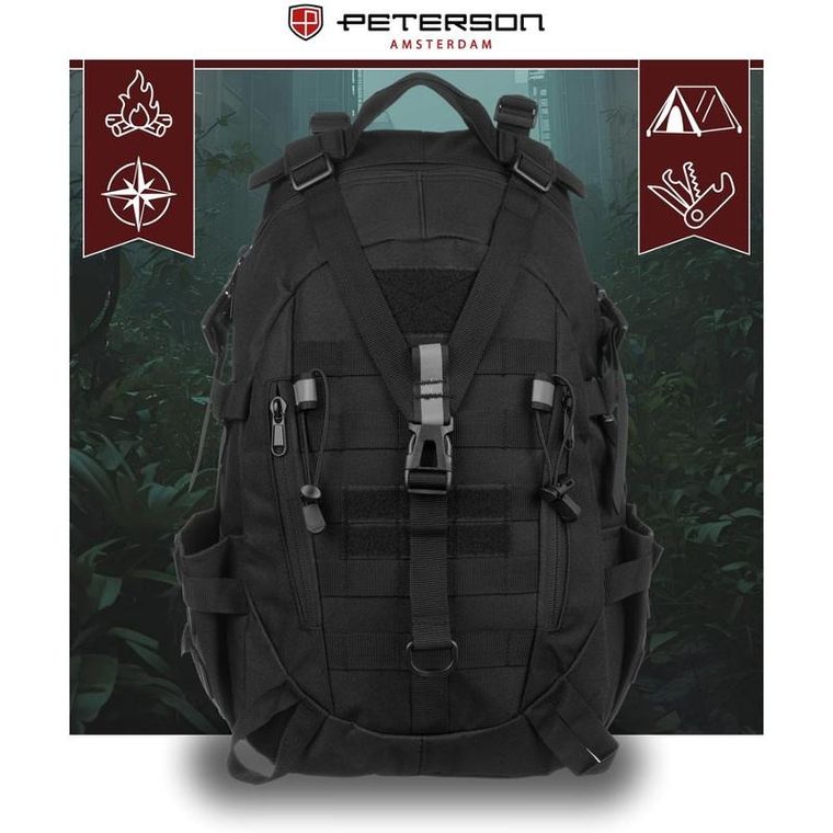 Peterson, plecak militarny, czarny