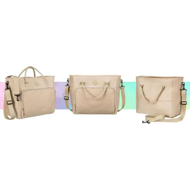 Peterson, torba podróżna z uchwytem na walizkę, beżowa