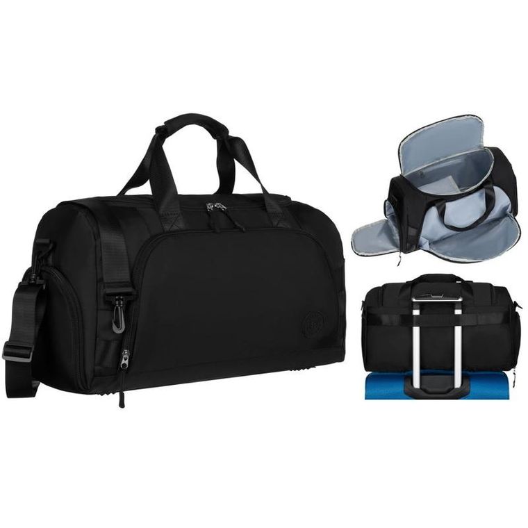 Peterson, torba podróżna z uchwytem na walizkę, czarna