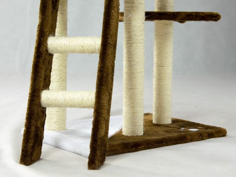 Pethaus, DR-204, drapak, domek dla kota, 138 cm, brązowo-biały