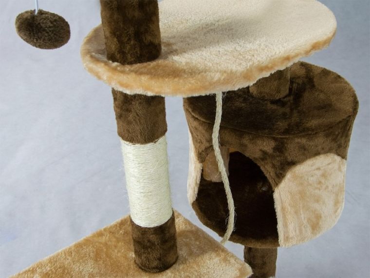 Pethaus, drapak, domek dla kota, beżowo-brązowy, 112 cm