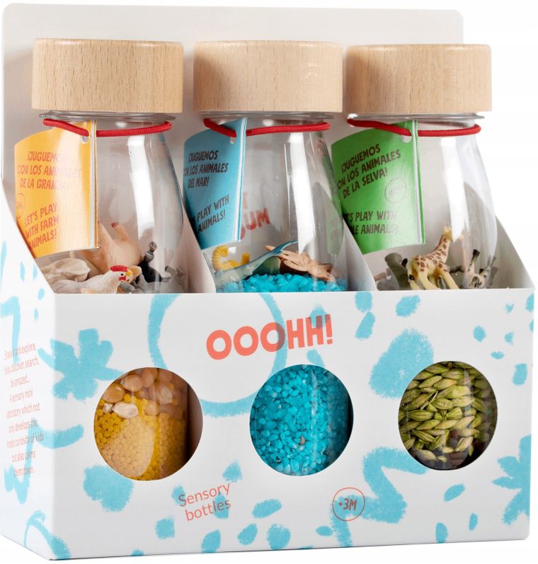 Petit Boum, butelki obserwacyjne, natura, 3 szt.