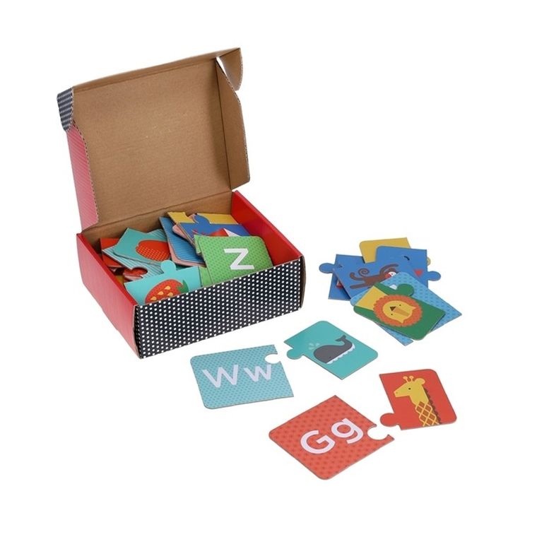 Petit Collage, Alfabet, puzzle dwuelementowe