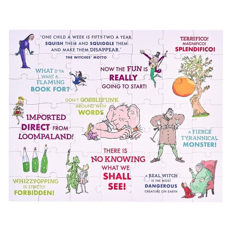 Petit Collage, Roald Dahl, Książki, puzzle dwustronne, 49 elementów