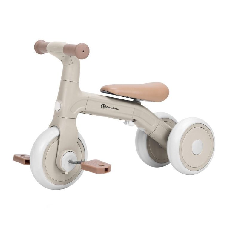 Petite&Mars, Bingo, rowerek trójkołowy 3w1, Ivory White