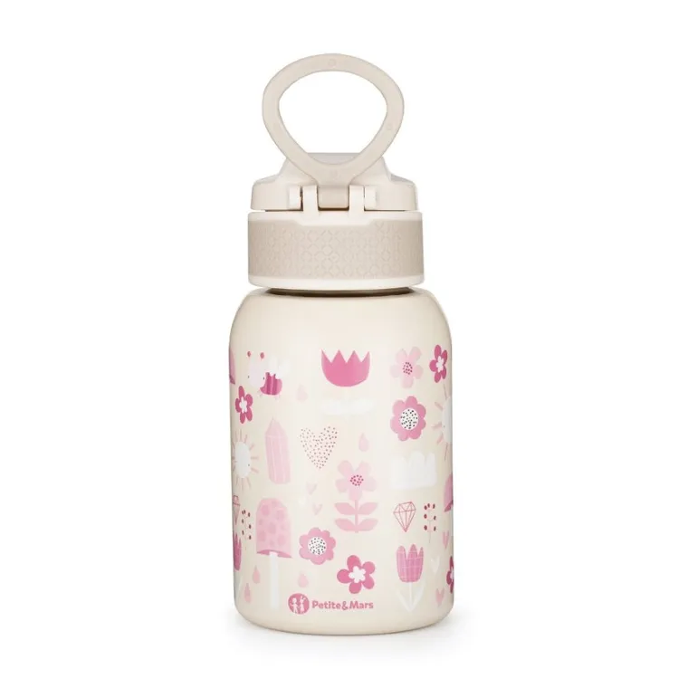 Petite&Mars, butelka termiczna ze stali nierdzewnej ze słomką, twinkling fairy, 350 ml