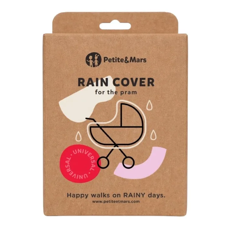 Petite&Mars, folia przeciwdeszczowa na wózek z gondolą