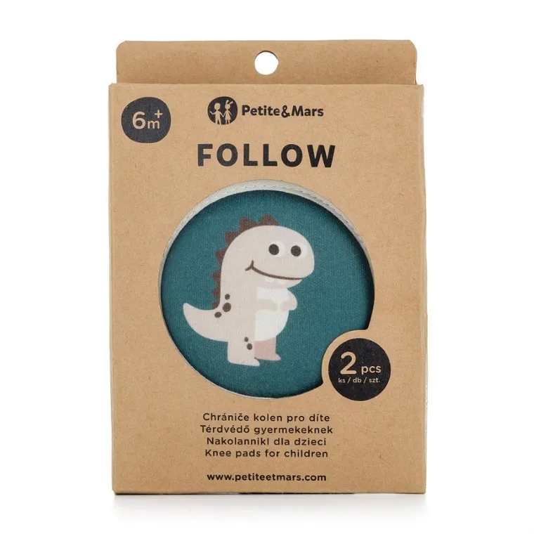 Petite&Mars, Follow, elastyczne nakolanniki do raczkowania, Misty Green