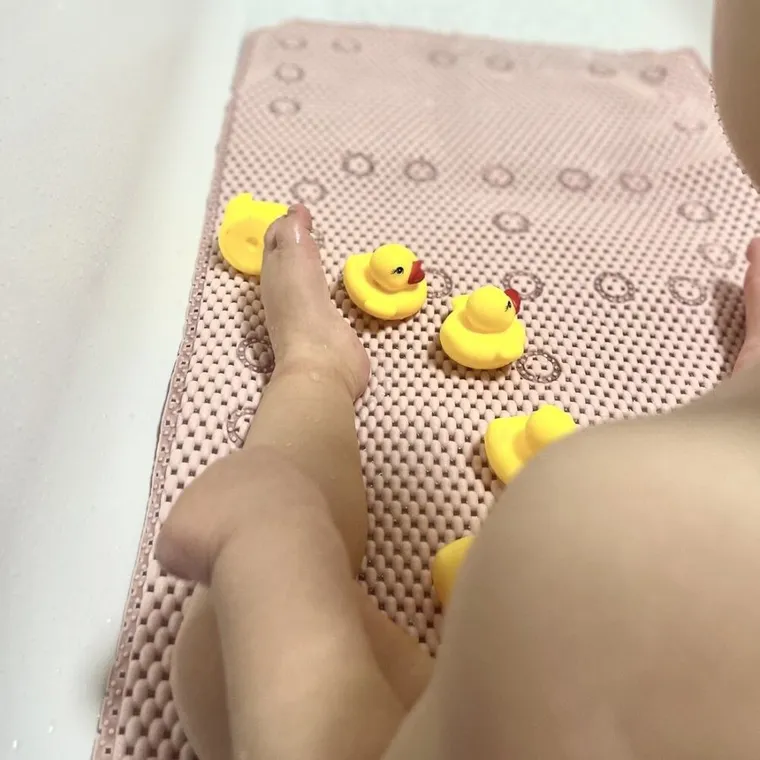 Petite&Mars, Harry, mata do wanny, różowa, extra long