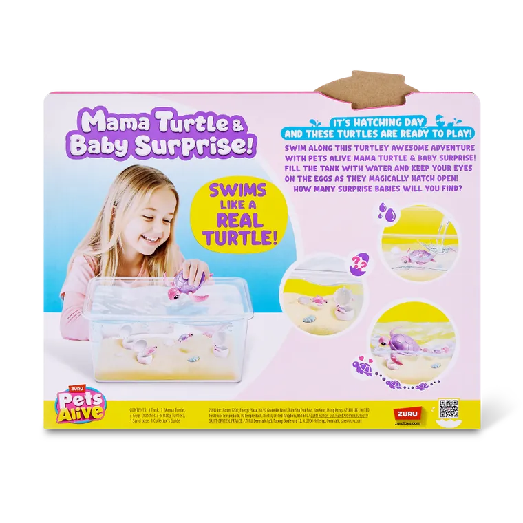 Pets Alive, Mama Turtle & Baby Surprise, mama żółw i małe żółwiki, zabawka interaktywna