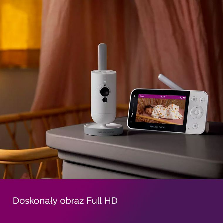 Philips Avent, Connected, niania elektroniczna, szara