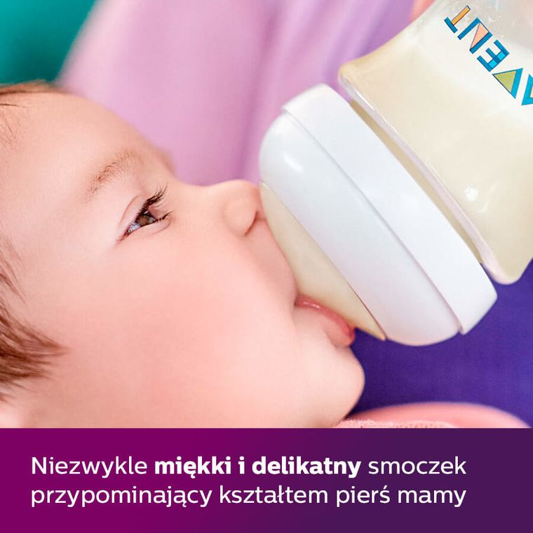 Philips Avent, Natural 2.0, smoczek o średnim przepływie, 3m+, 2 szt.