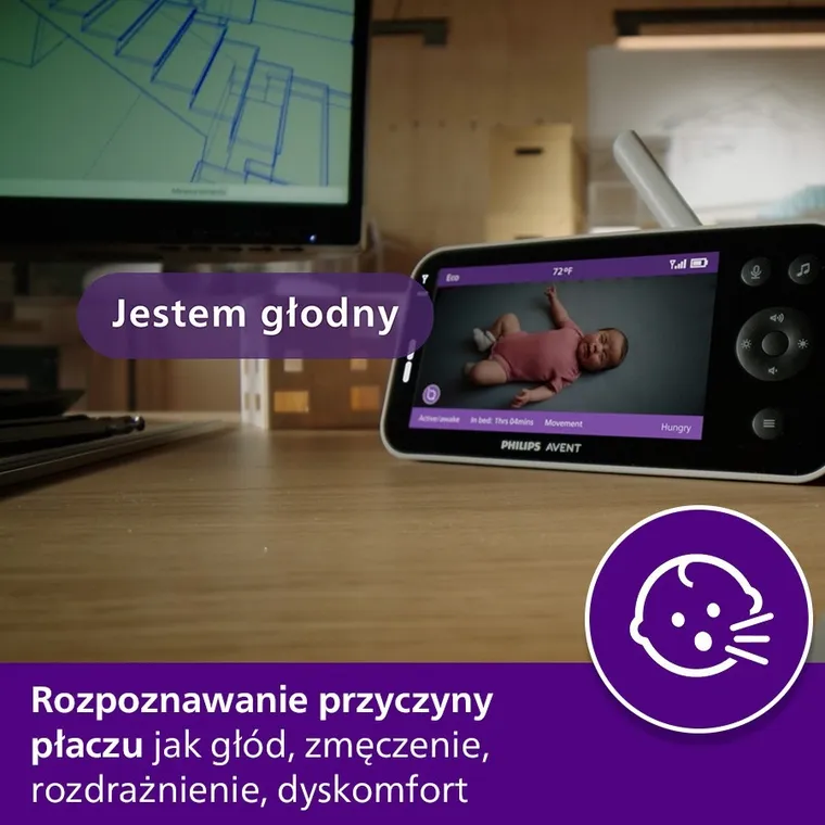 Philips Avent, SenseIQ Full HD SCD971/26, niania elektroniczna ze śledzeniem fazy snu i oddychania