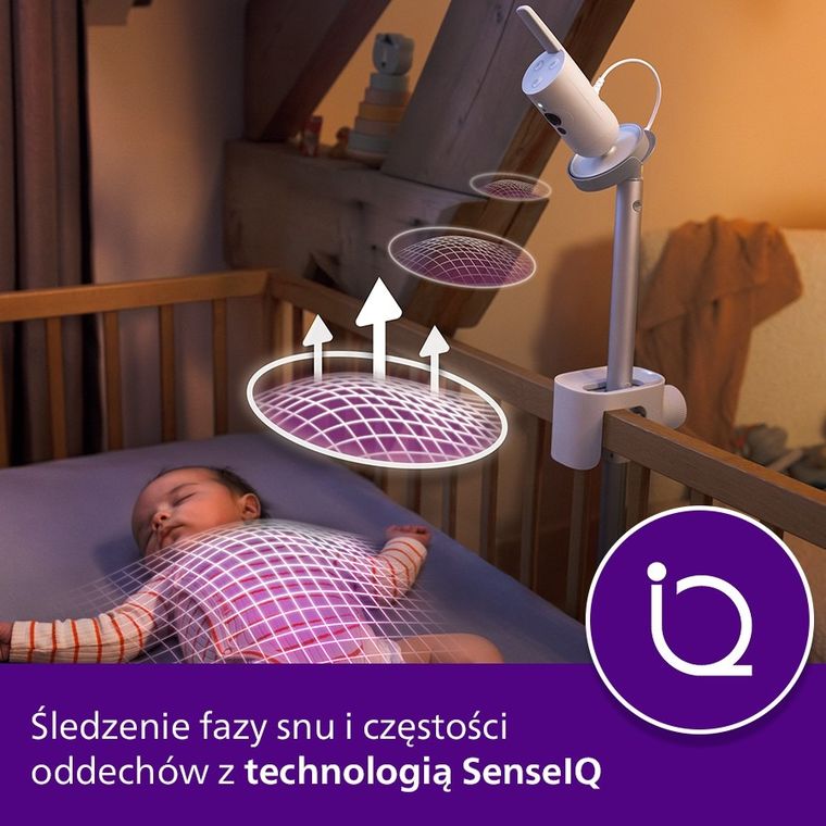 Philips Avent, SenselQ, niania elektroniczna z monitorem oddechu, full HD