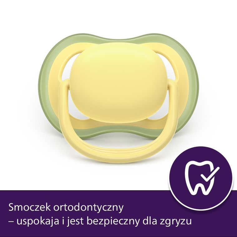 Philips Avent, smoczek ortodontyczny, 0-6 m 2 szt.