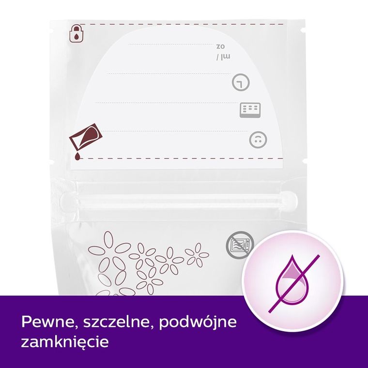 Philips Avent, torebki do przechowywania pokarmu, 180 ml, 25 szt.