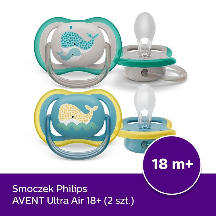 Philips Avent, Ultra Air, smoczek uspokajający, 18m+, 2 szt.