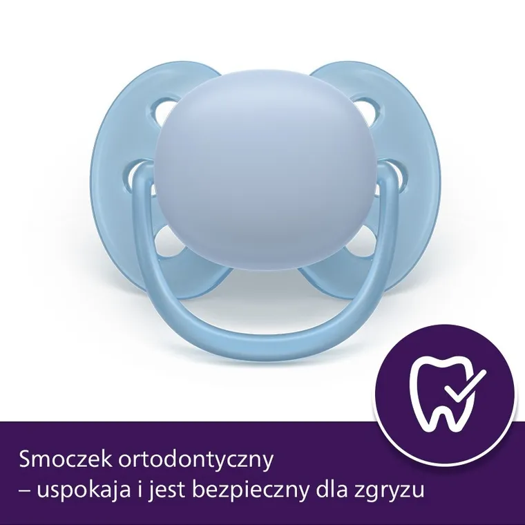 Philips Avent, Ultra Soft, smoczek ortodontyczny, 0-6 m, 2 szt.