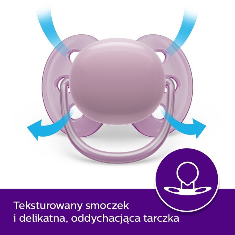 Philips Avent, Ultra Soft, smoczek uspokajający, 6-18m, 2 szt.