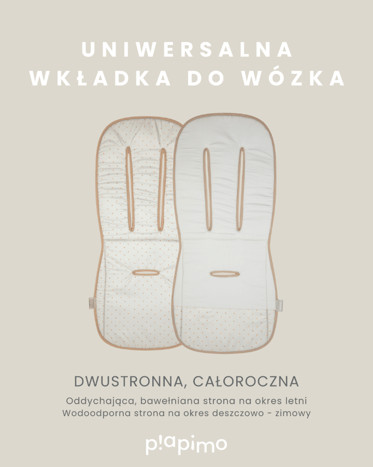 Piapimo, Foresta, dwustronna wkładka do wózka, uniwersalna, beige