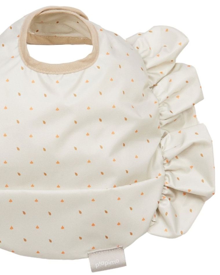 Piapimo, Foresta, śliniak z falbaną, beige