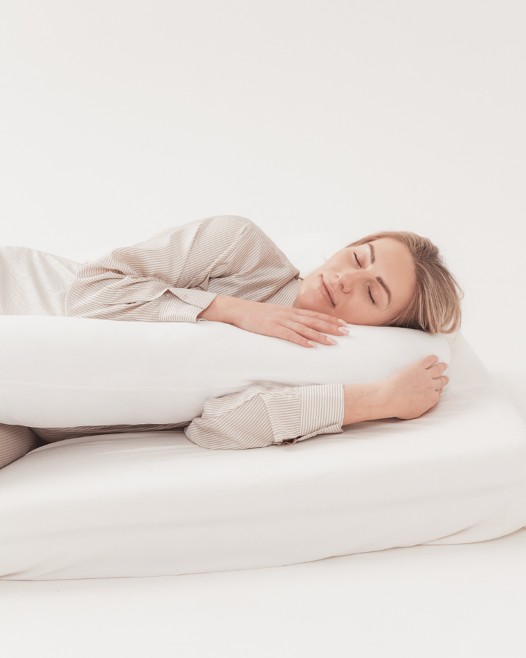 Piapimo, poduszka ciążowa do spania, typ 7, jersey, off white