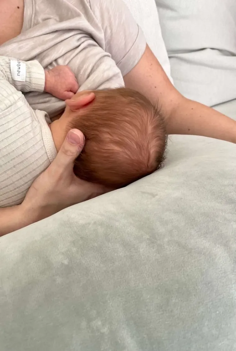 Piapimo, poduszka do karmienia z wodoodpornym wkładem, szałwiowa szarość