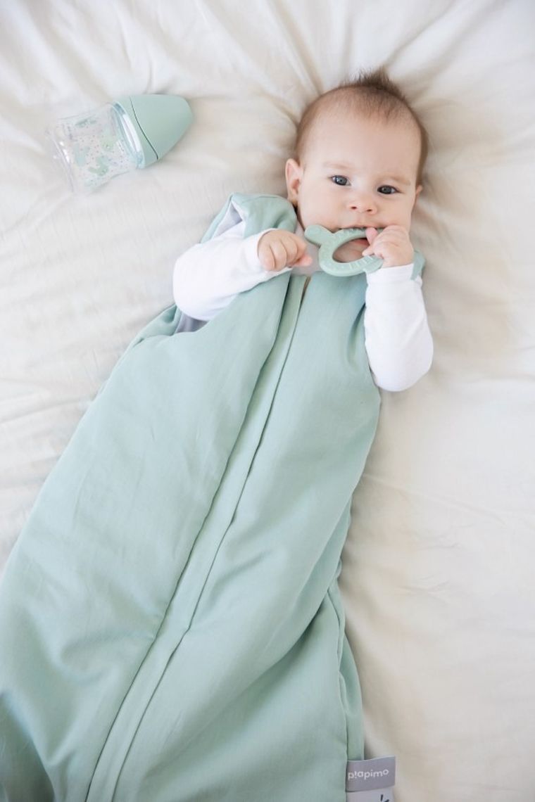 Piapimo, SleepSweet, śpiworek, zielony, szary, TOG 1, 6-18m