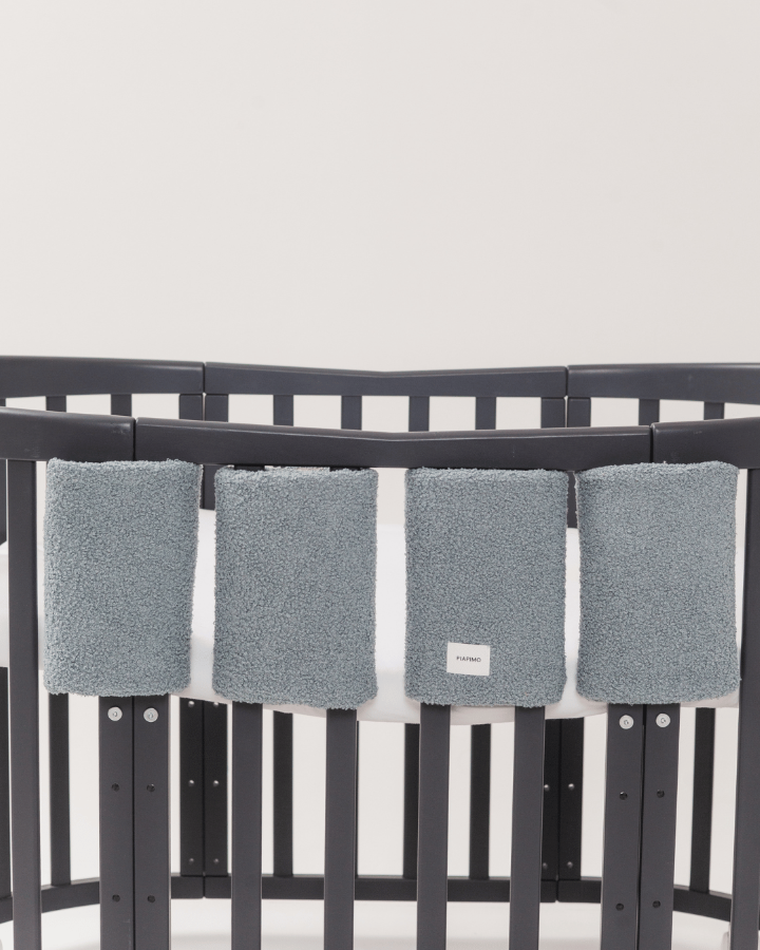 Piapimo, Teddy, ochraniacze modułowe na łóżeczko, szałwia, 4 szt.