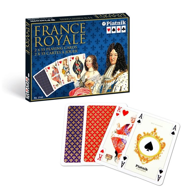 Piatnik, karty do gry, Francuscy królowie, 2 talie