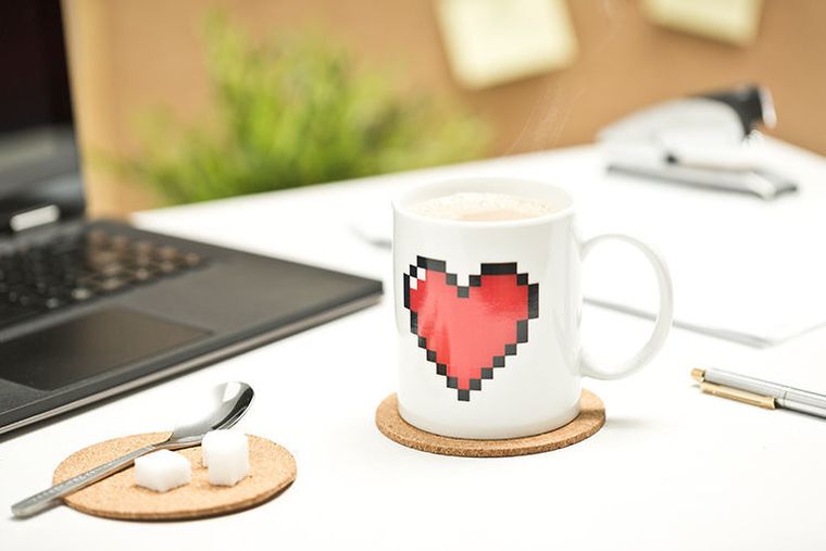 Pikselowe serce, kubek