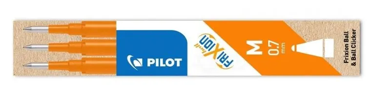 Pilot, wkład do pióra kulkowego Frixion 0.7, morelowy, 3 szt.