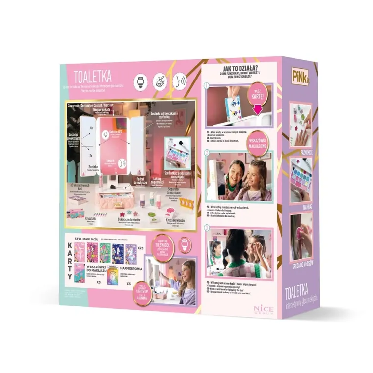 Pink It, interaktywna toaletka z akcesoriami do makijażu
