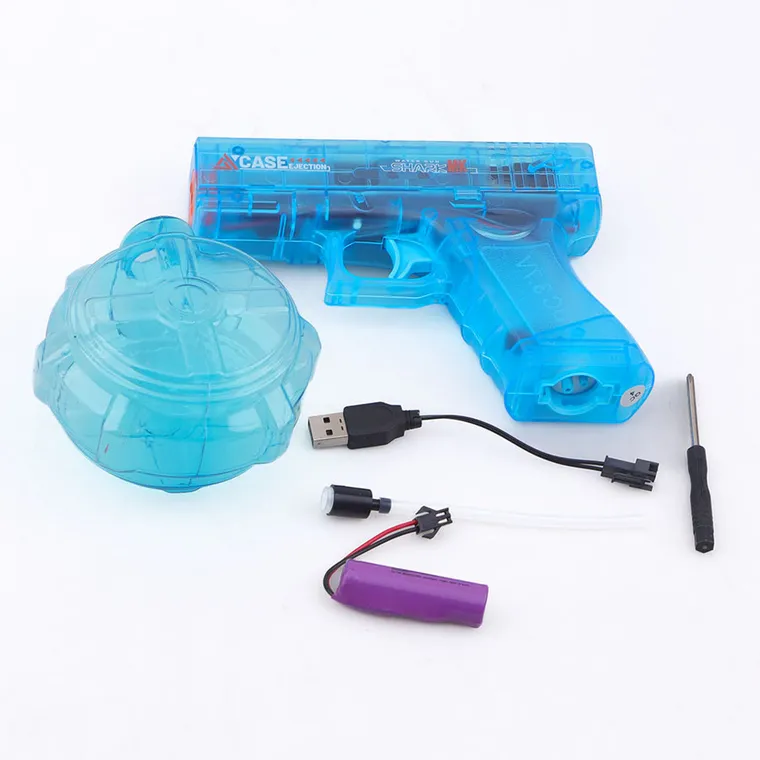 Pistolet na wodę ze światłem, elektryczny, niebieski