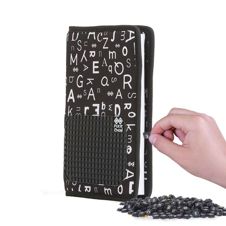 Pixie Crew, Alfabet, zeszyt A5, w linię, czarny panel, 1 szt.