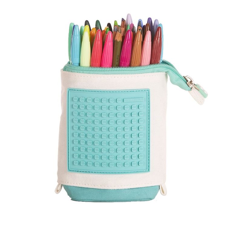 Pixie Crew, pionowy piórnik, turkusowy panel