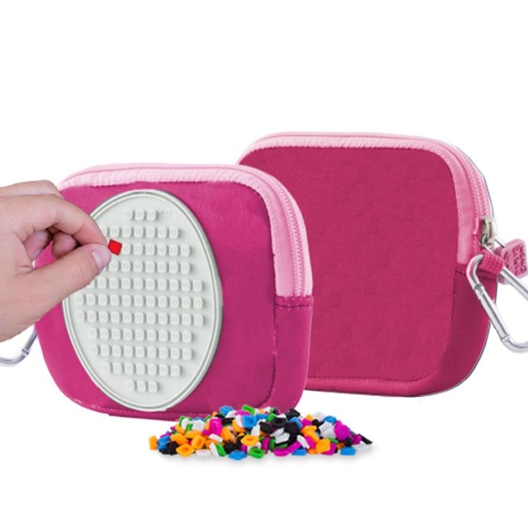 Pixie Crew, saszetka, kosmetyczka, purpurowa, panel świecący w ciemności