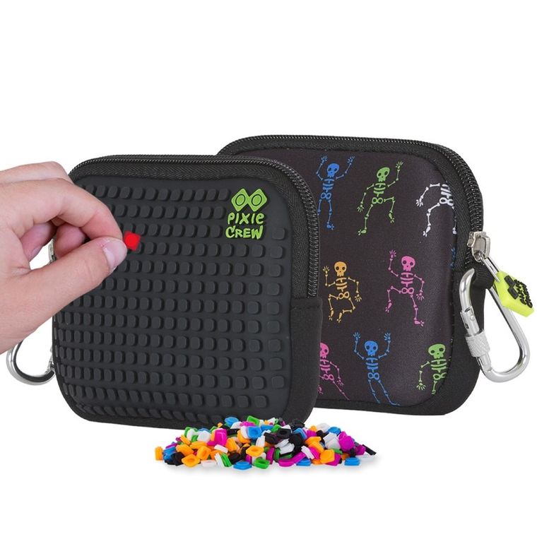 Pixie Crew, Szkielety, saszetka, kosmetyczka, czarny panel