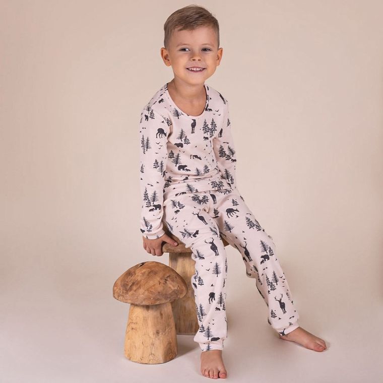 Piżama chłopięca, beżowa, Nicol