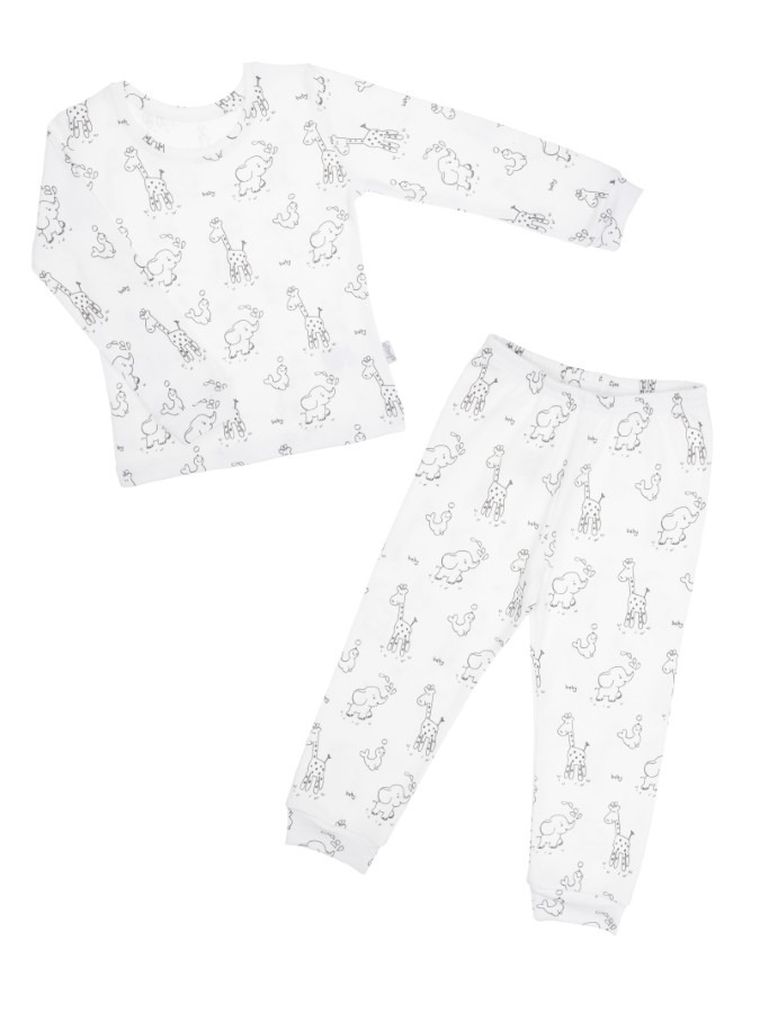 Piżama chłopięca, biała, Nicol