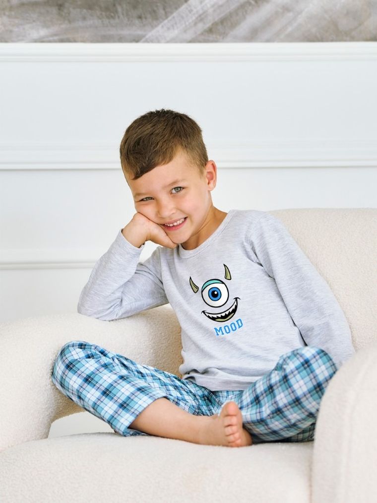 Piżama chłopięca, szara, Joel, Taro