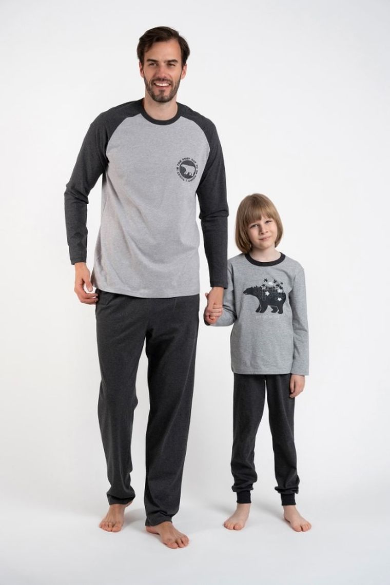 Piżama chłopięca, szara, Morten, Italian Fashion