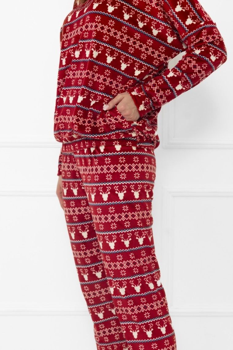 Piżama damska, bordowa, Italian Fashion